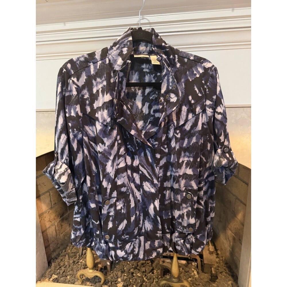Zenergy By Chico’s Blue Jacket Size Large